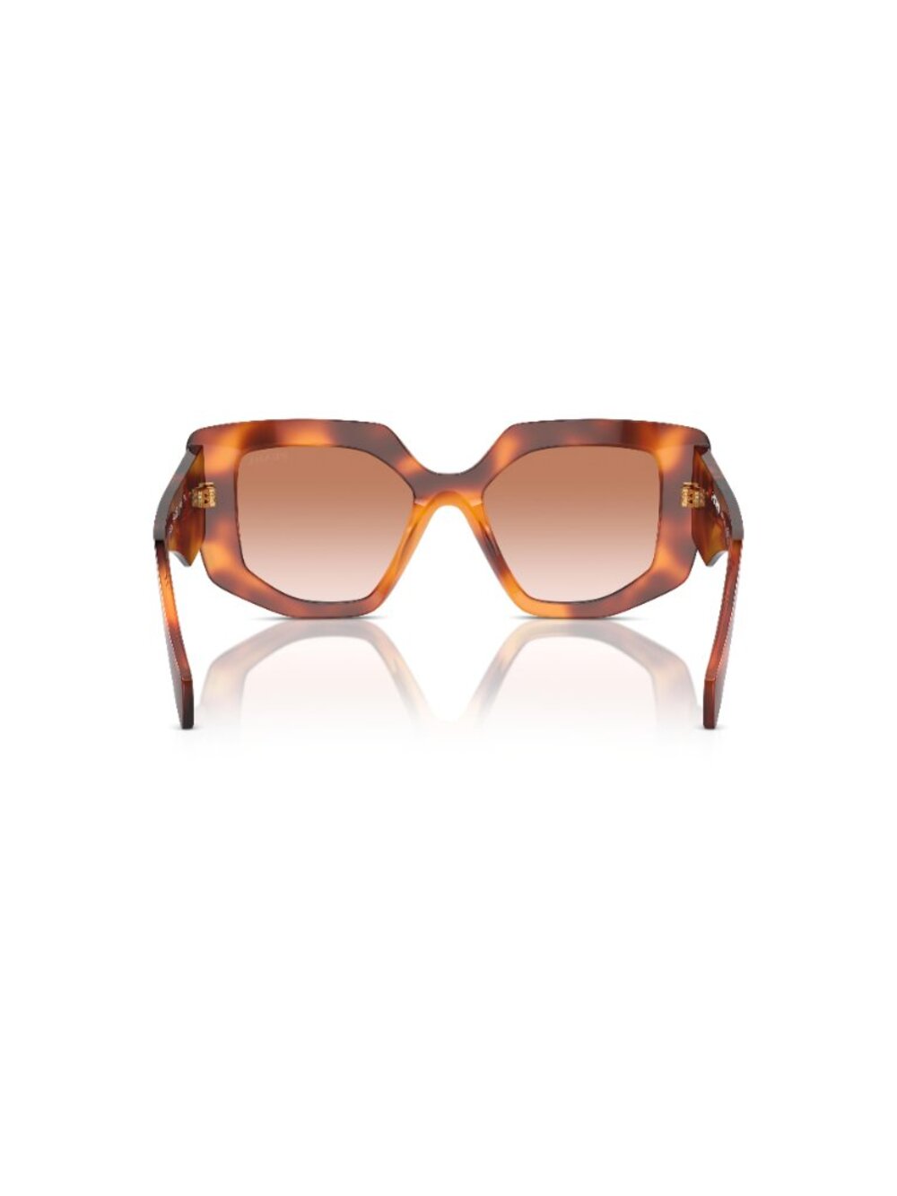 New Prada Women's Sunglasses Brown Aviator Lens Acetate Frame PR 14ZS 18R70E 50 - Picture 3 of 4